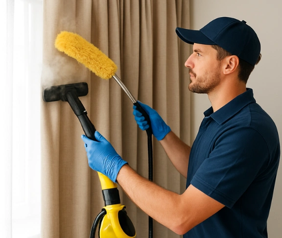 Trusted residential curtain cleaning technician Matty Curtain Cleaning mackenzie QLD