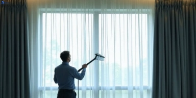 Commercial curtain steam cleaning service mackenzie hotels offices